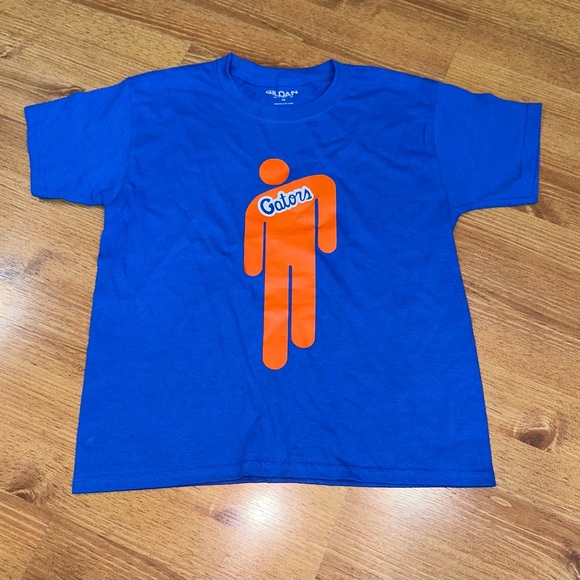 UF University Of Florida Gators Blue Orange Person Tee Shirt Youth Size Small - Picture 4 of 4